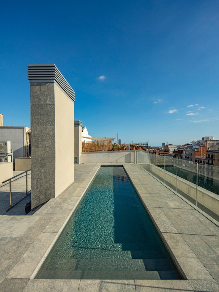 Pis de 1 habitacions amb piscina a Eixample